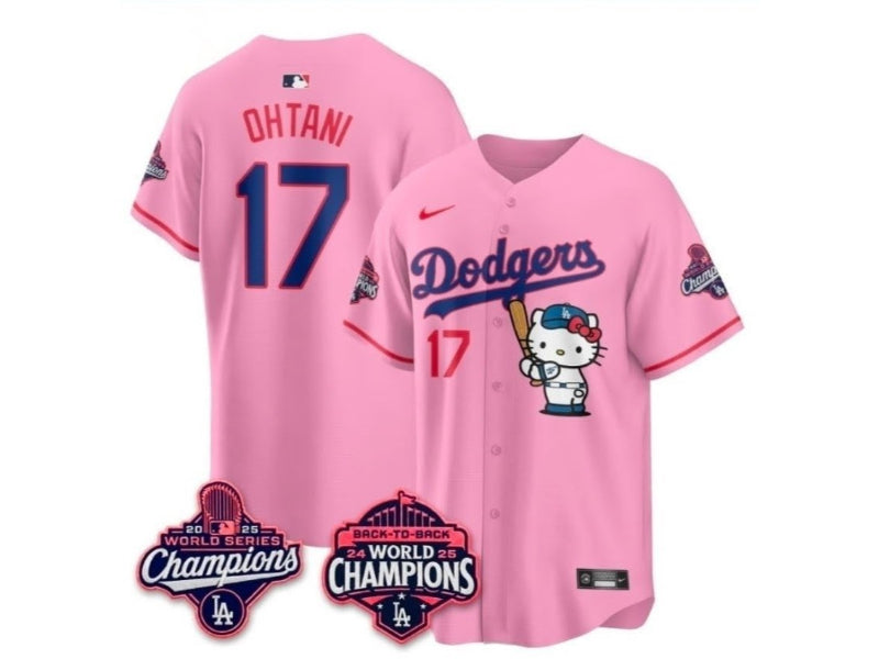 Los Angeles Dodgers Hello Kitty Shohei Ohani Pink 17