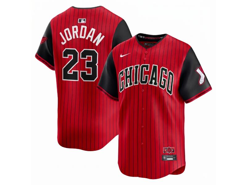 Chicago White Sox Michael Jordan City Connect Red & Black Striped 23