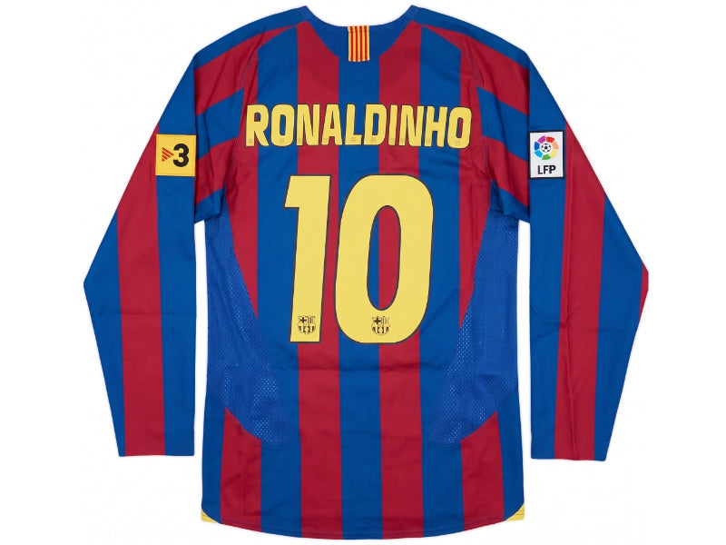 Barcelona Ronaldinho 2005/06 Long Sleeve Red & Blue 10