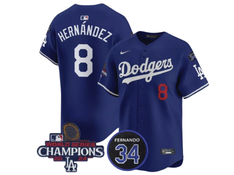 Los Angeles Dodgers Kike Hernandez World Champions Blue 8