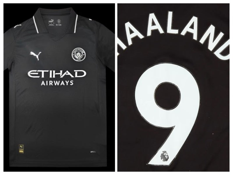 Manchester City Erving Haaland 2025-26 Away Black 9