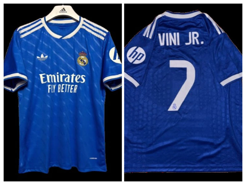 Real Madrid 2025-26 3rd Kit Blue Vini Jr 7
