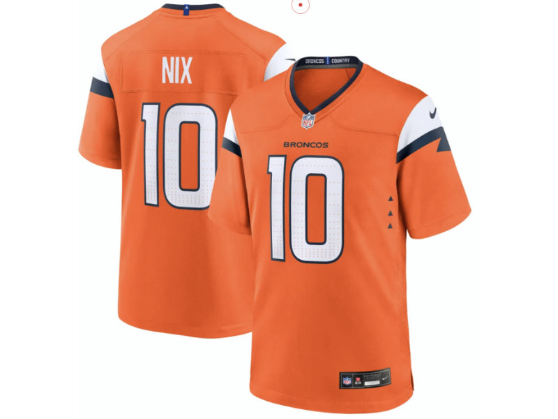 Denver Broncos Bo Nix Orange 10