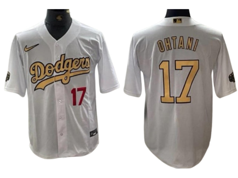 Los Angeles Dodgers Shohei Ohtani White & Gold 17