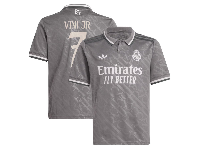 Real Madrid Vinicius Junior (Vini Jr) 2024-25 3rd Kit Gray 7