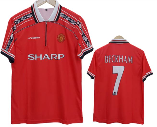 Manchester United 1998 David Beckham Red 7