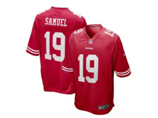 SAN FRANCISCO 49ERS DEEBO SAMUEL #19 MESH TEE (BLACK/RED)