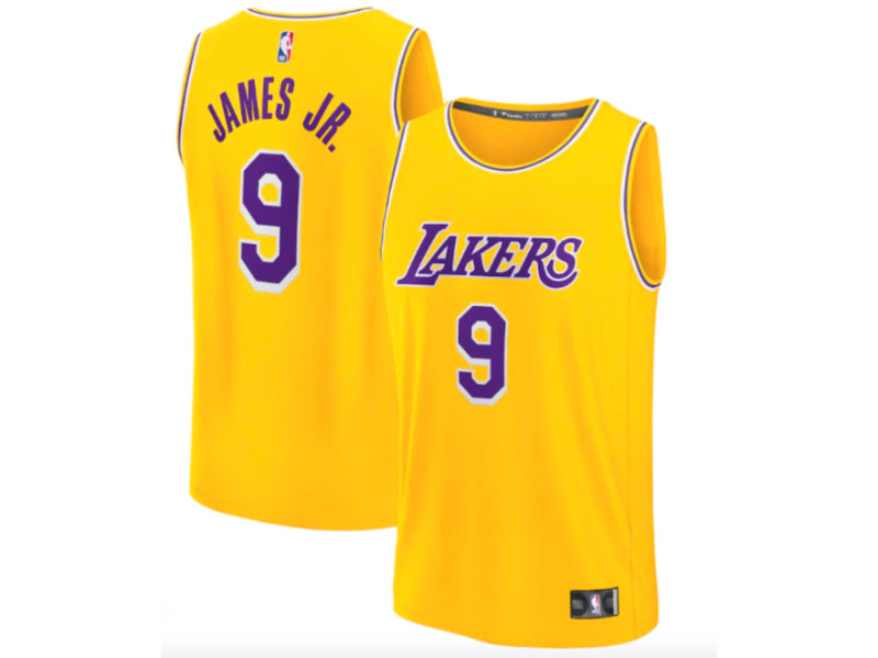 Los Angeles Lakers Bronny James Yellow 9