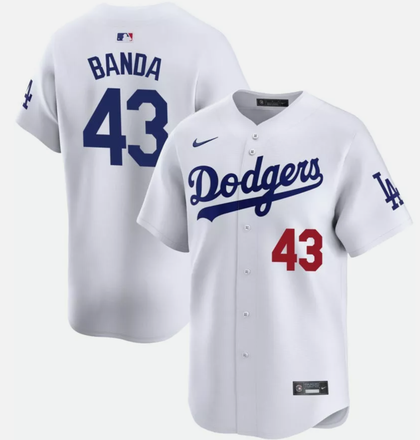 Los Angeles Dodgers Anthony Banda White 43