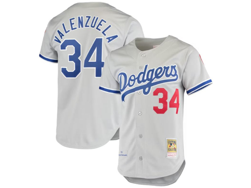 Los Angeles Dodgers Fernando Valenzuela Gray 34