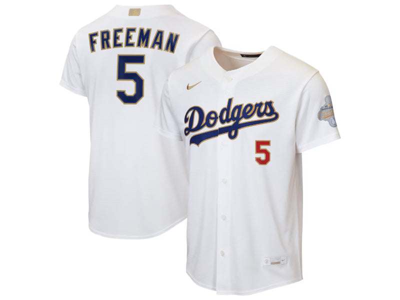 Los Angeles Dodgers Freddie Freeman 2026 Ring Ceremony White & Gold 5