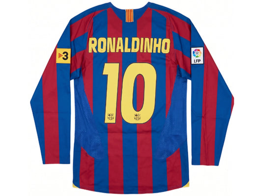 Barcelona Ronaldinho 2005/06 Long Sleeve Red & Blue 10