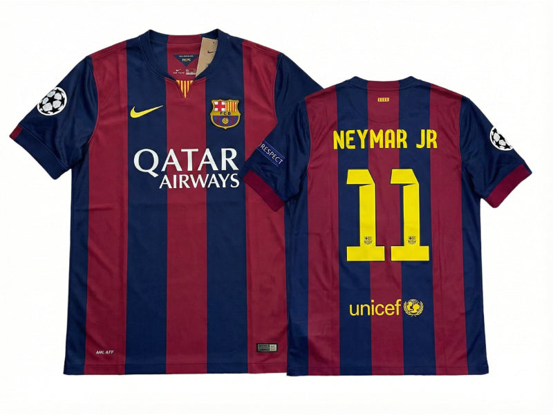 Barcelona 2014-15 Neymar Jr  Home Red & Blue 11