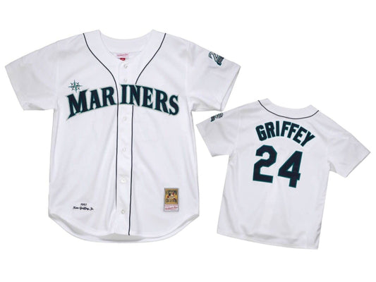 Seattle Mariners Ken Griffey Jr White 24