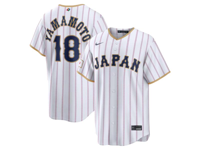 Japan WBC 2026 Yoshinobu Yamamoto White 18
