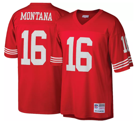 San Francisco 49ers Joe Montana Red 16