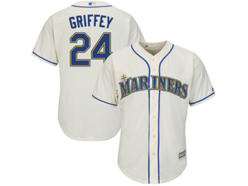 Seattle Mariners Ken Griffey Jr White (cream) 24