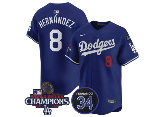 Los Angeles Dodgers Kike Hernandez World Champions Blue 8