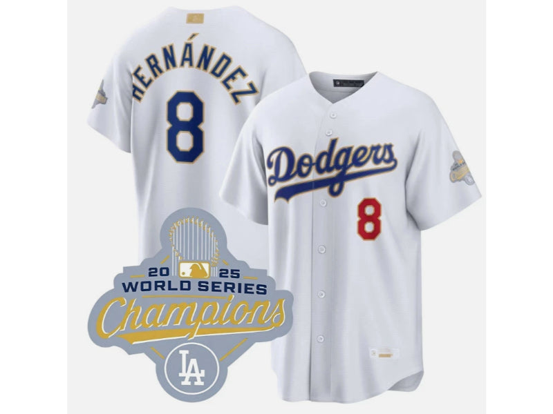 Los Angeles Dodgers Kike Hernandez 2026 Ring Ceremony White & Gold 8