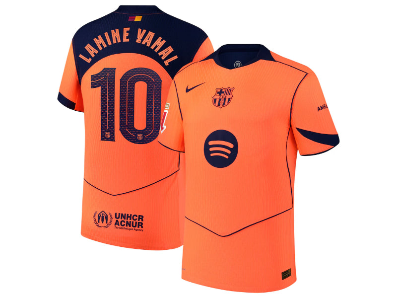 Barcelona Lamine Yamal 2025 3rd Kit Orange 10