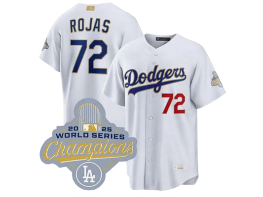 Los Angeles Dodgers Miguel Rojas 2026 Ring Ceremony White & Gold 72