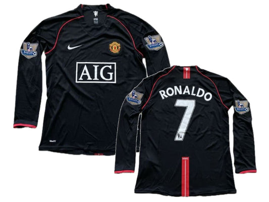 Manchester United 2007-08 Cristiano Ronaldo Black 7 Long Sleeve