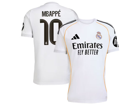Real Madrid Kylian Mbappe 2025-26 Home White 10