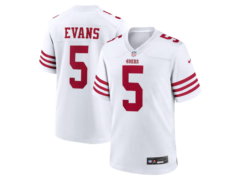 San Francisco 49ers Mike Evans White 5