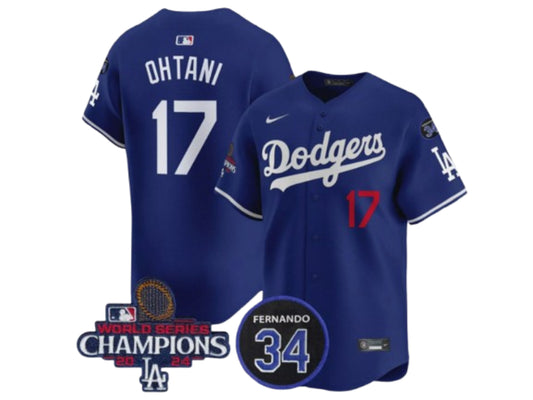 Los Angeles Dodgers Shohei Ohtani World Champions Blue 17