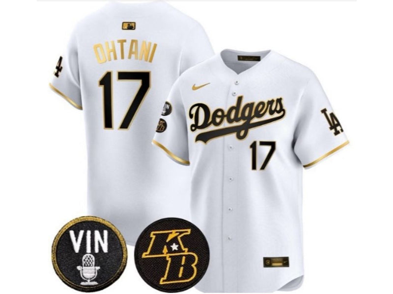 Los Angeles Dodgers Shohei Ohtani White w/ Black & Gold 17