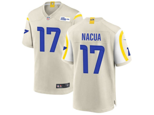 Los Angeles Rams Puka Nacua Cream 17