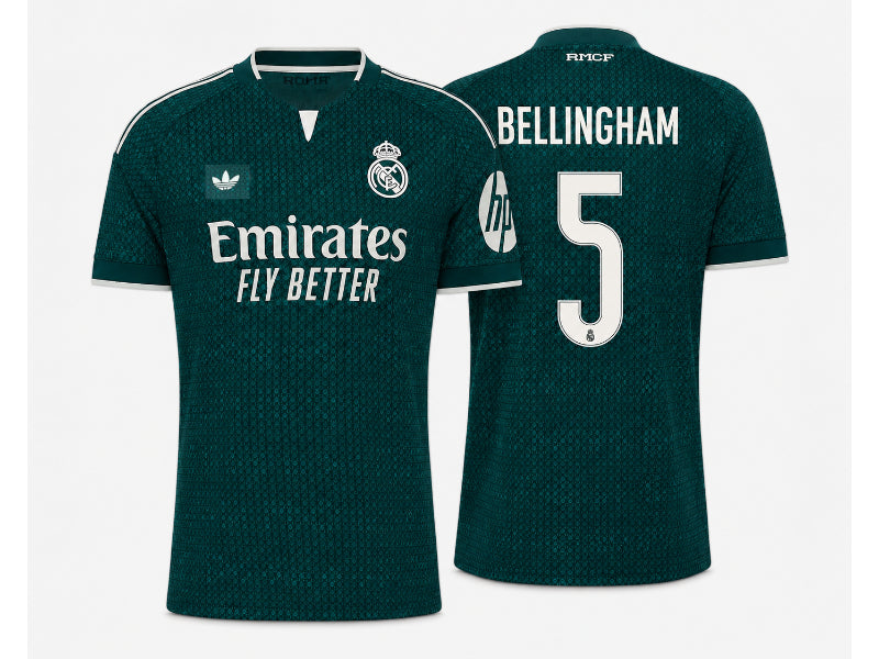 Real Madrid 2026/27 Jude Bellingham Away Green 5