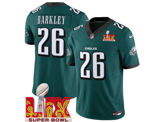 Philadelphia Eagles Saquon Barkley Midnight Green Super Bowl LIX 26
