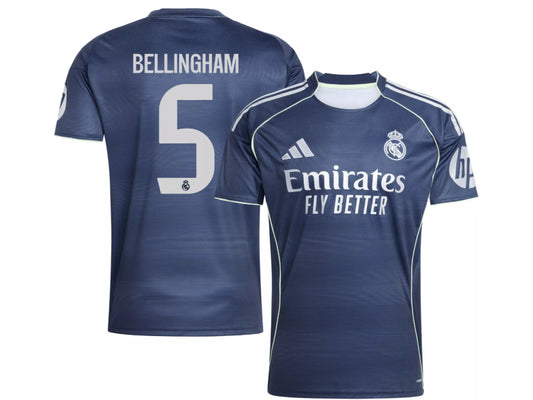 Real Madrid Jude Bellingham 2025-26 Away Blue 5