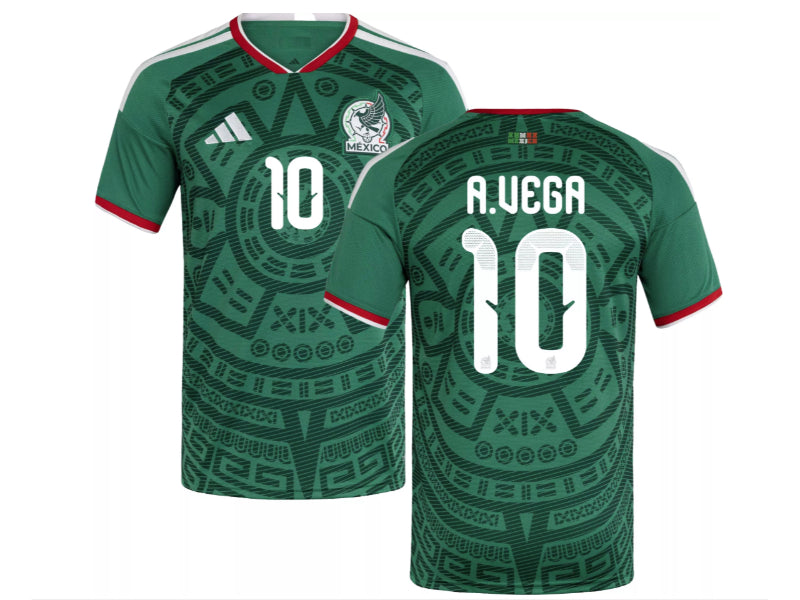 Mexico 2026 World Cup Home Alexis Vega Green 10