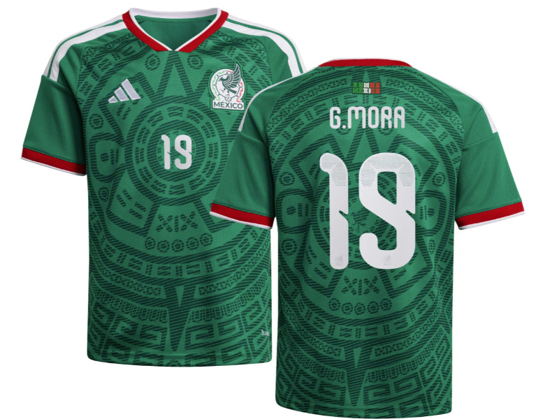 Mexico 2026 World Cup Home Gilberto Mora Jersey Green 19