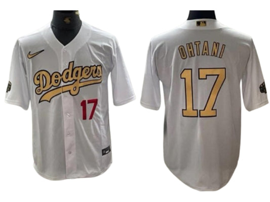 Los Angeles Dodgers Shohei Ohtani White & Gold 17