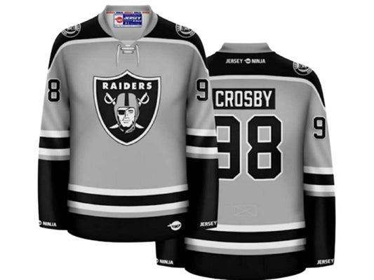 Las Vegas Raiders Maxx Crosby Jersey Ninja Hockey 98