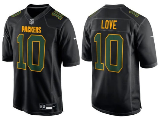 Green Bay Packers Jordan Love Aleternate Black 10