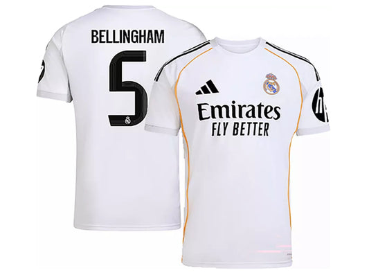 Real Madrid Jude Bellingham 2025-26 Home White 5