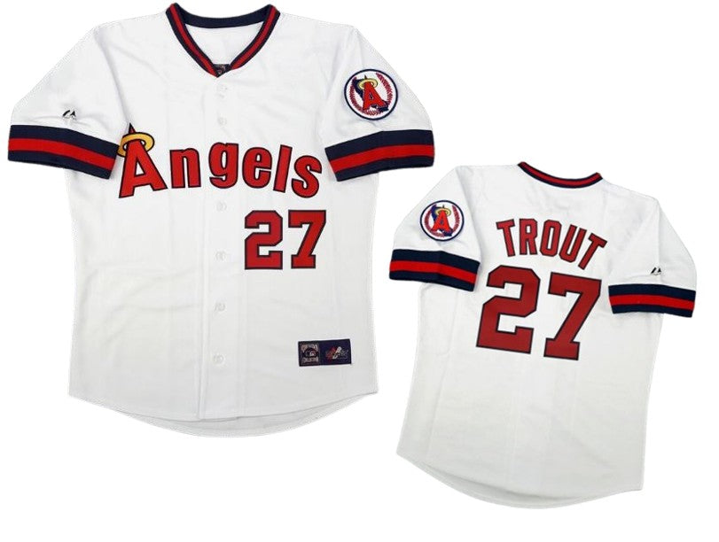 Los Angeles Angels Mike Trout CA Retro White 27