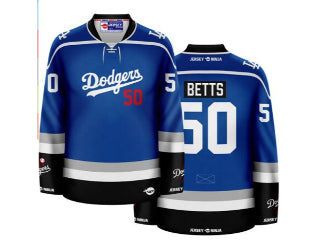 Los Angeles Dodgers Mookie Betts (Ninja Jersey Hockey) Blue 50