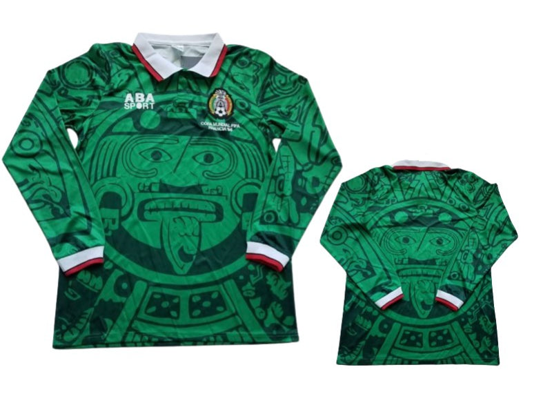 Mexico 1998 Aztec Green Long Sleeve