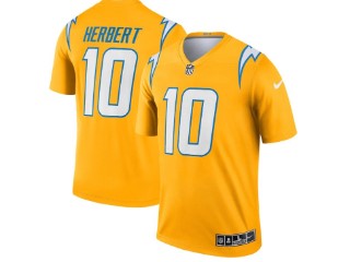 Los Angeles Chargers Justin Herbert Yellow 10