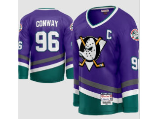 Anaheim Mighty Ducks Charlie Conway Purple 96