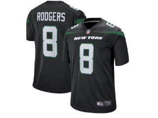 New York Jets Aaron Rodgers Black 8