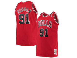 Chicago Bulls Dennis Rodman Red 91